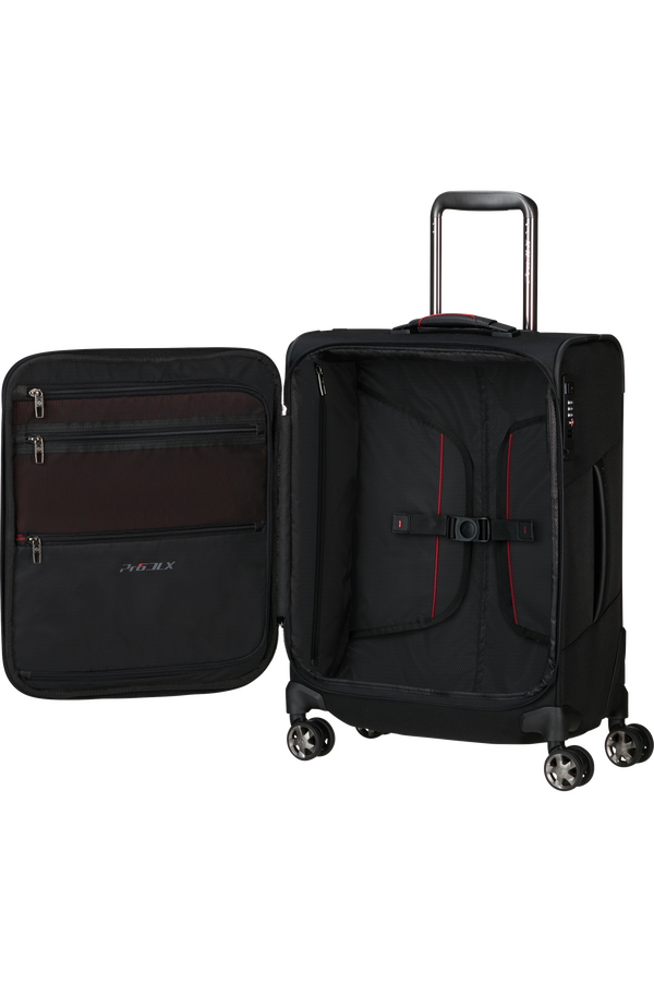Ecodiver Trolley 55 Cm Bagaglio A Mano 4 Ruote - Leggero 2.6kg, 50L, Nero - Materiale Riciclato E Resistente All'Acqua - 6