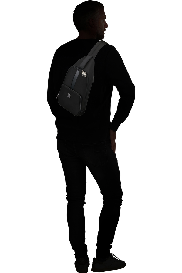 Samsonite Sacksquare Sling Bag M  Nero Samsonite Sacksquare Sling Bag M  Nero