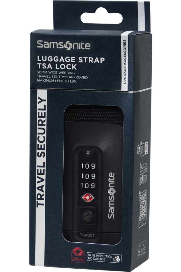 Samsonite Ta Revolution Luggage Strap/TSA Lock  Nero