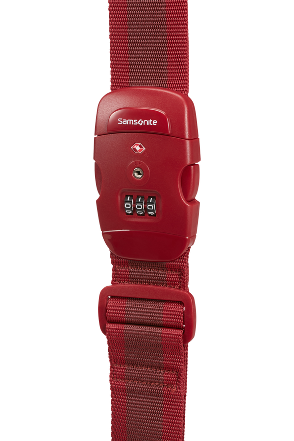 Samsonite Global Ta Luggage Strap/TSA Lock Rosso