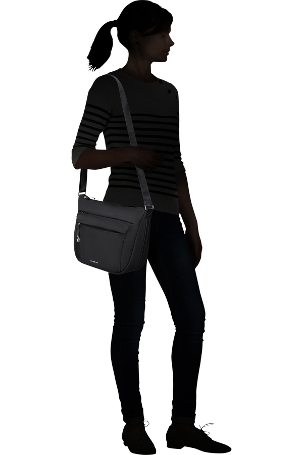 Samsonite Move 5.0 Hobo Bag Round Expandable M  Nero