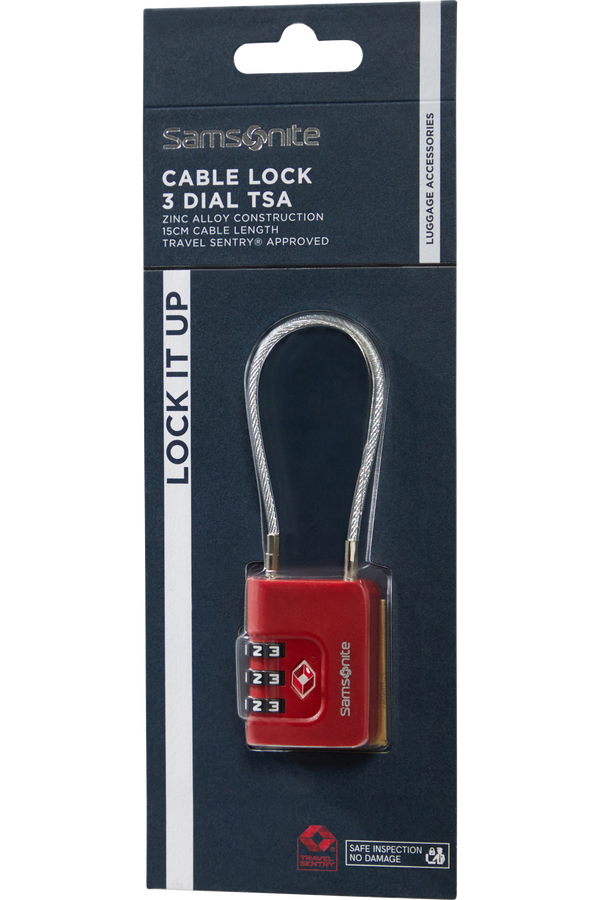 Samsonite Ta Revolution Cablelock 3 dial TSA  Rosso