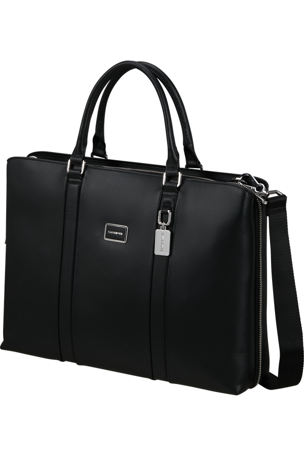 Image Biz Leather Cartella 15.6" | Samsonite Image Biz Leather Briefcase 15.6'  Nero
