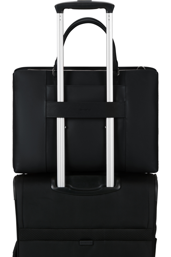 Image Biz Leather Cartella 15.6" | Samsonite Image Biz Leather Briefcase 15.6'  Nero