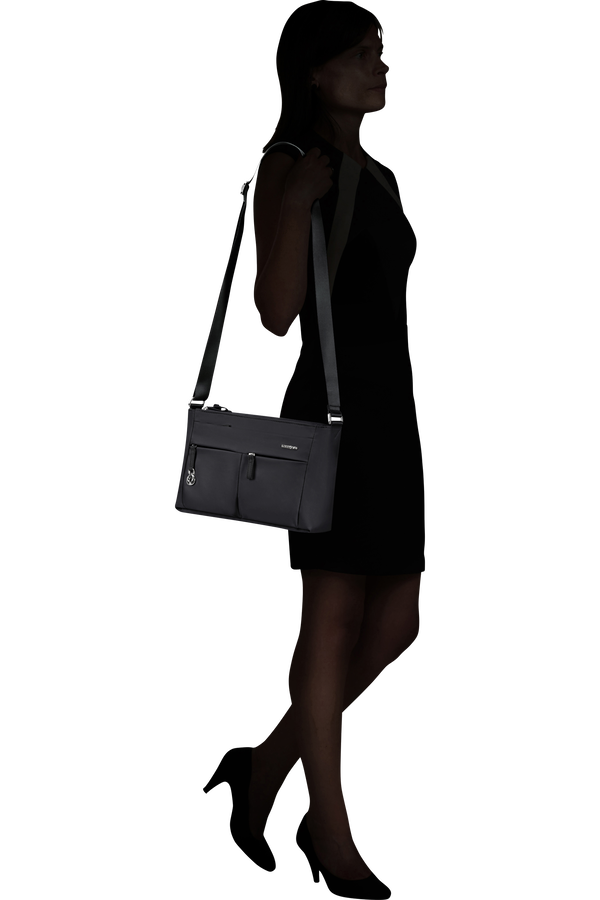 Samsonite Move 5.0 Horiz. Shoulder Bag + Flap  Nero