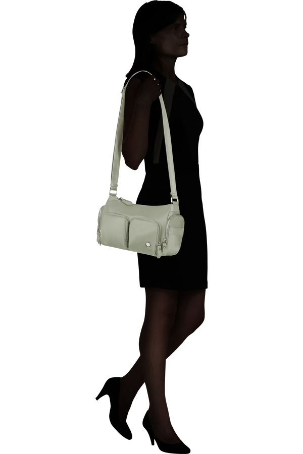 Samsonite Karissa Evo Shoulder Bag Multi Pkt  Sage green Samsonite Karissa Evo Shoulder Bag Multi Pkt  Sage green