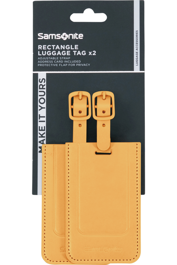Samsonite Ta Revolution Rectangle Luggage Tag x2  Giallo