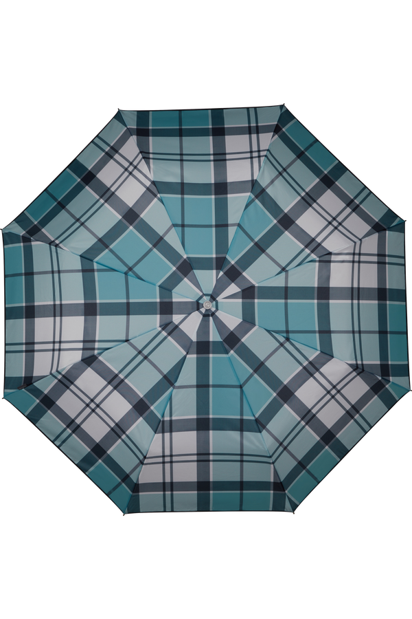 Samsonite Alu Drop S Safe 3 Sect. Auto O/C  Petrol Green Check