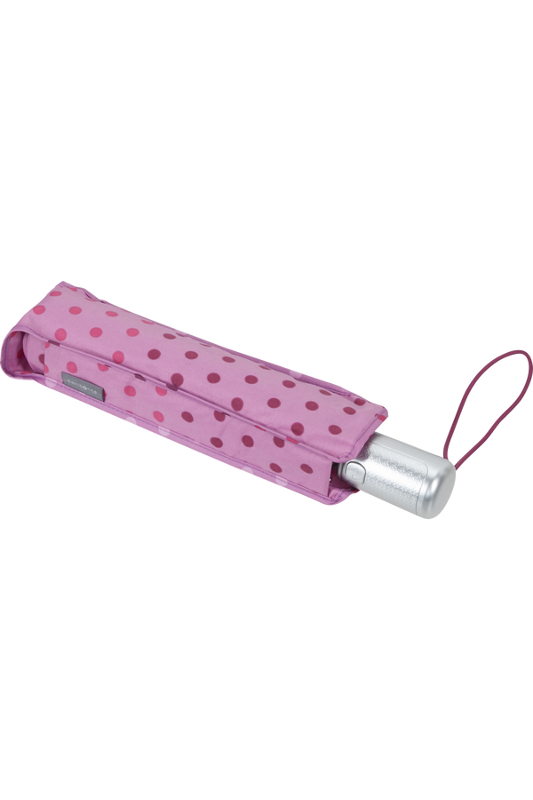 Samsonite Alu Drop S Safe 3 Sect. Auto O/C  Purple Dots