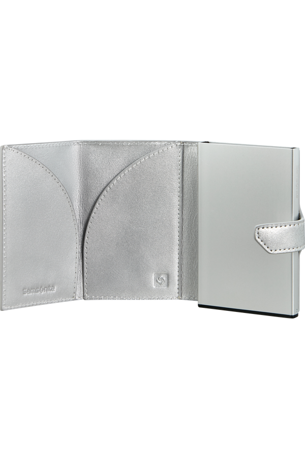Samsonite Alu Fit Slide-up Wallet Proxis  Argento