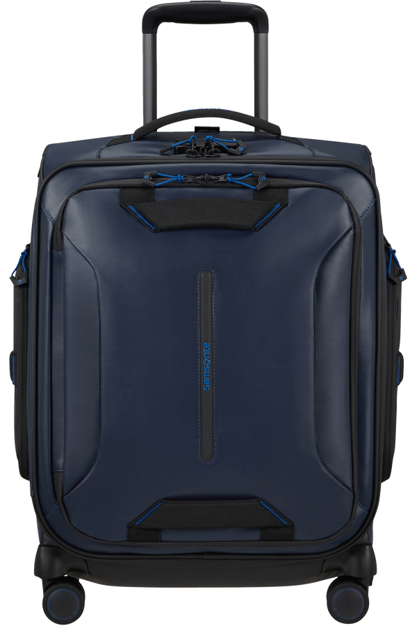 Ecodiver Trolley 55 Cm Bagaglio A Mano 4 Ruote - Leggero 2.6kg, 50L, Nero - Materiale Riciclato E Resistente All'Acqua - 2