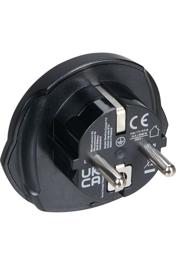 Samsonite Travel Accessories World to Europe Adaptor Nero