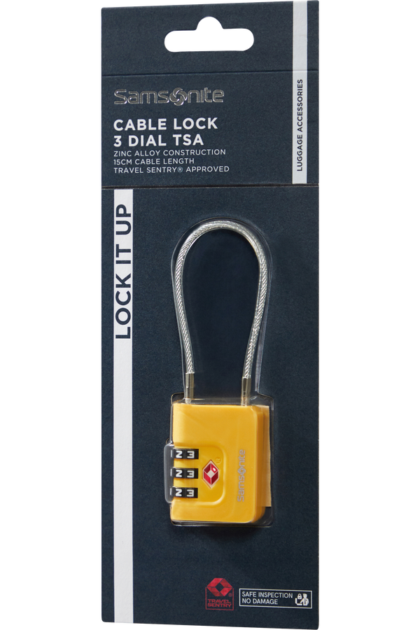 Samsonite Ta Revolution Cablelock 3 dial TSA  Giallo
