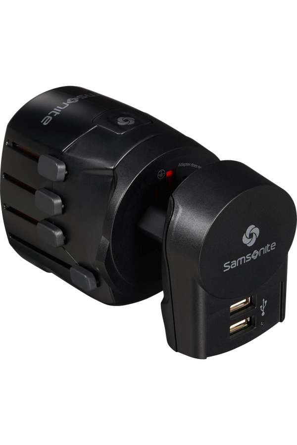 Samsonite Travel Accessories World Adaptor Pro 3-P+USB Nero
