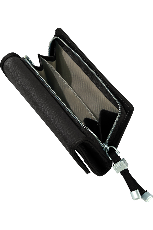 Samsonite Karissa Slg Wallet 12CC+ZIP EXT M  Nero
