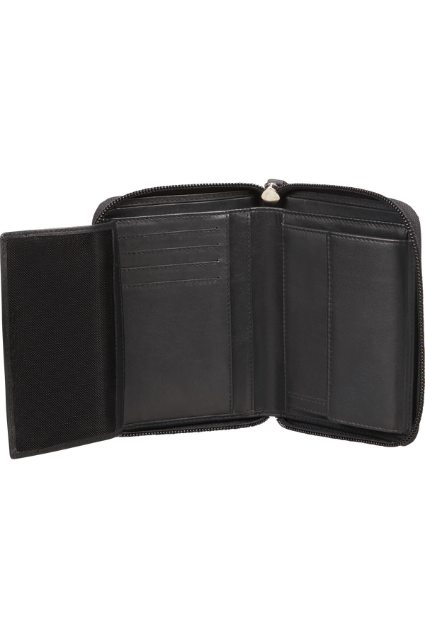Samsonite Attack 2 Slg 323 - W ZIP AR+8CC+HFL+C  Nero