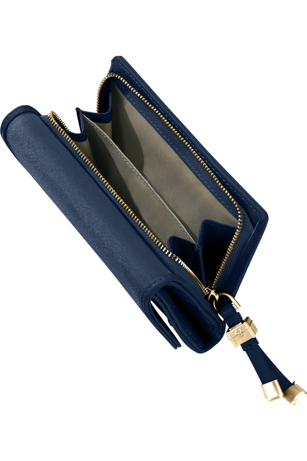 Samsonite Karissa Slg Wallet 12CC+ZIP EXT M  Dark Navy