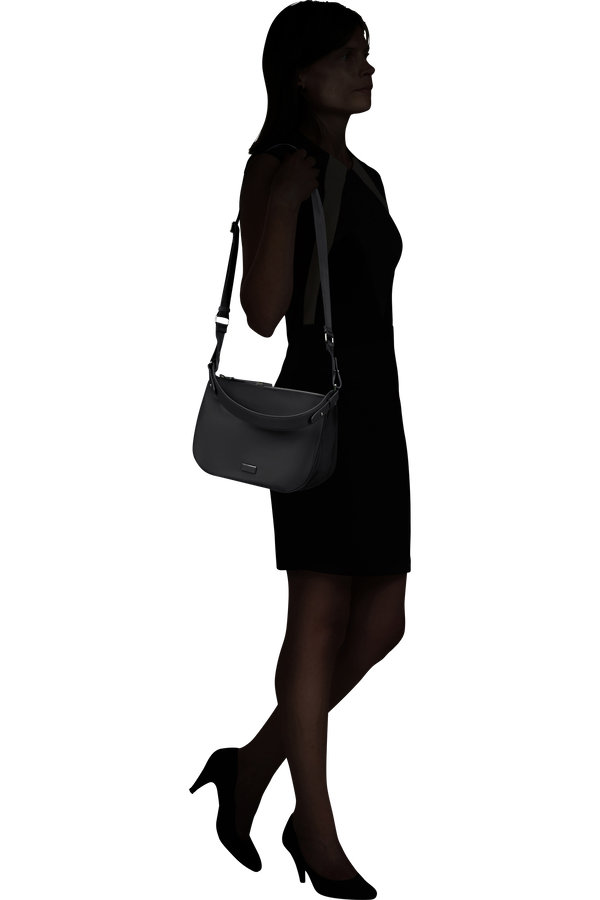 Samsonite Be-Her Hobo Bag Round 3 Compartments  Nero