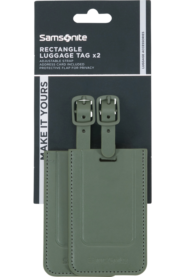 Samsonite Ta Revolution Rectangle Luggage Tag x2  Verde