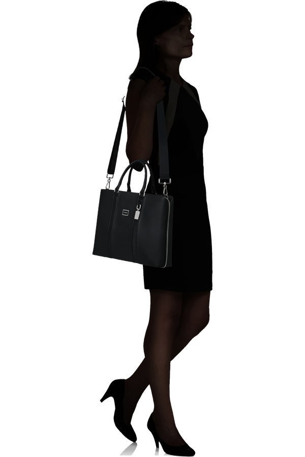 Image Biz Leather Cartella 15.6" | Samsonite Image Biz Leather Briefcase 15.6'  Nero