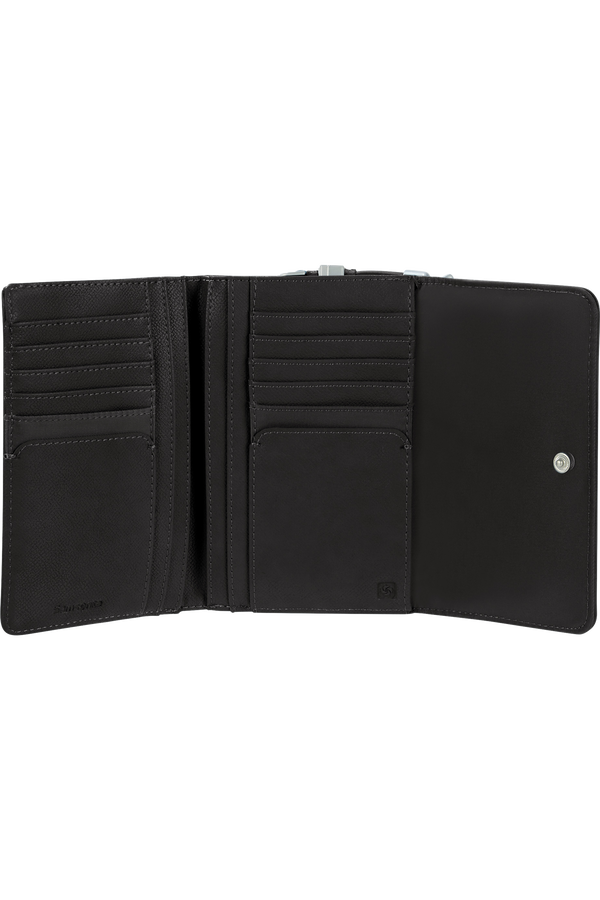 Samsonite Karissa Slg Wallet 12CC+ZIP EXT M  Nero