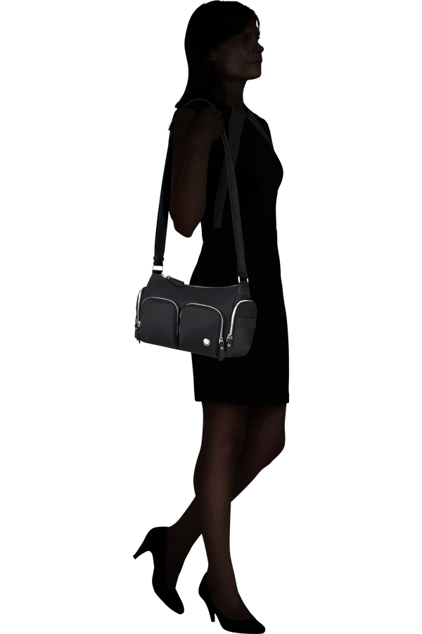 Samsonite Karissa Evo Shoulder Bag Multi Pkt  Nero Samsonite Karissa Evo Shoulder Bag Multi Pkt  Nero