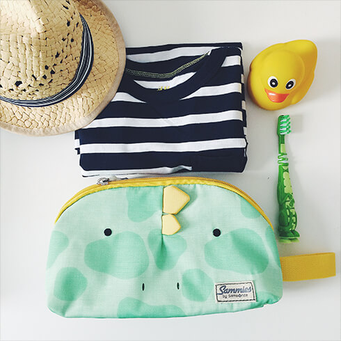 Le piccole pochette di Happy Sammies sono incredibilmente versatili, perfette da usare come piccoli beauty case o come astucci per la scuola.